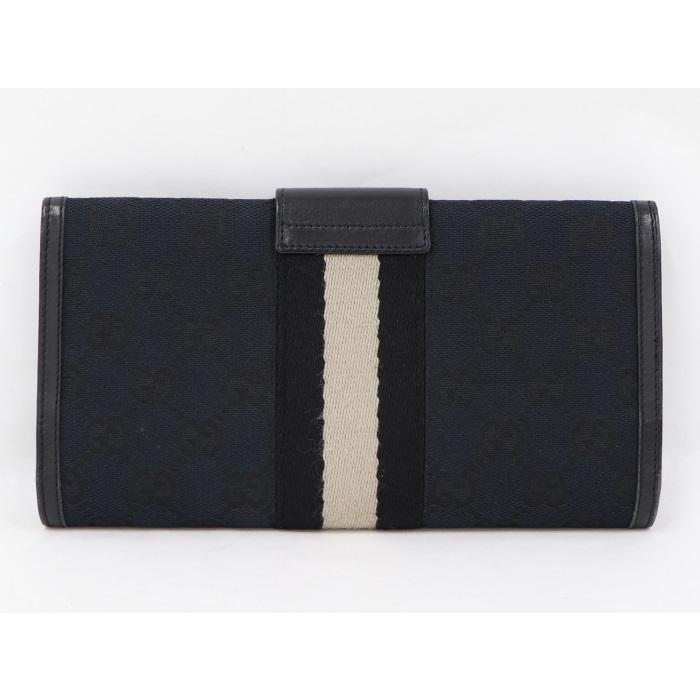中古】 グッチ 長財布 035.0416.2180 ウェブライン GGキャンバス