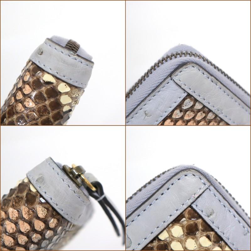 GUCCI グッチ コンチネンタル・ウォレット パイソン×オーストリッチ
