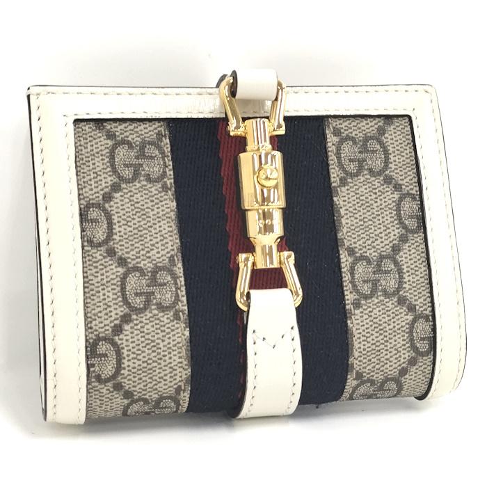 J3289 値下しました！未使用品 GUCCI ジャッキー 1961 カードケース ウォレット 二つ折り財布 GGスプリーム 645536 J3289 値下しました！未使用品 GUCCI ジャッキー 1961 カードケース