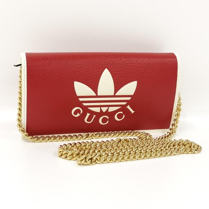 GUCCI 【中古】GUCCI チェーンウォレット ショルダーバッグ アディダス 