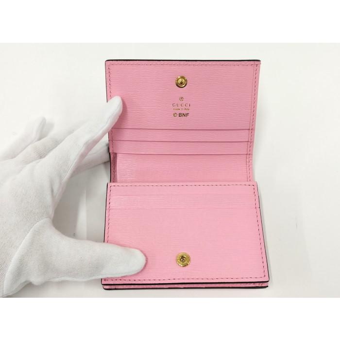 GUCCI ばなにゃピンク二つ折り財布