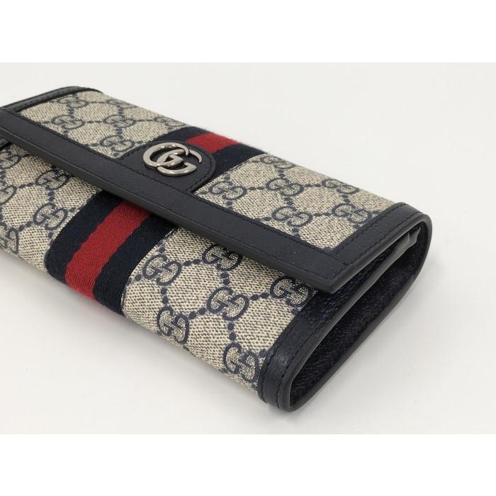 【中古】GUCCI 長財布 オフディア GGスプリーム ネイビー 523153｜jjcollection2008｜04