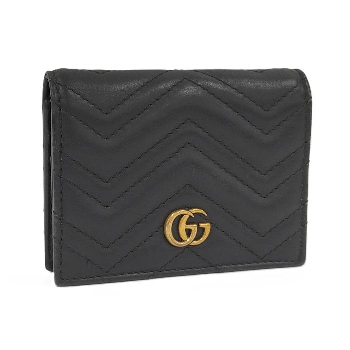 GUCCI グッチ　財布　GGマーモント 二つ折り　ゴールド金具 GUCCI グッチ 財布 GGマーモント 二つ折り ゴールド金具 グッチ 財布