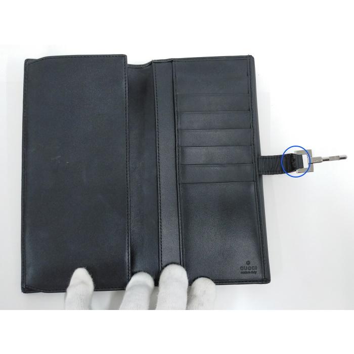 GUCCI 【中古】GUCCI Wホック長財布 ジャッキー金具 GG