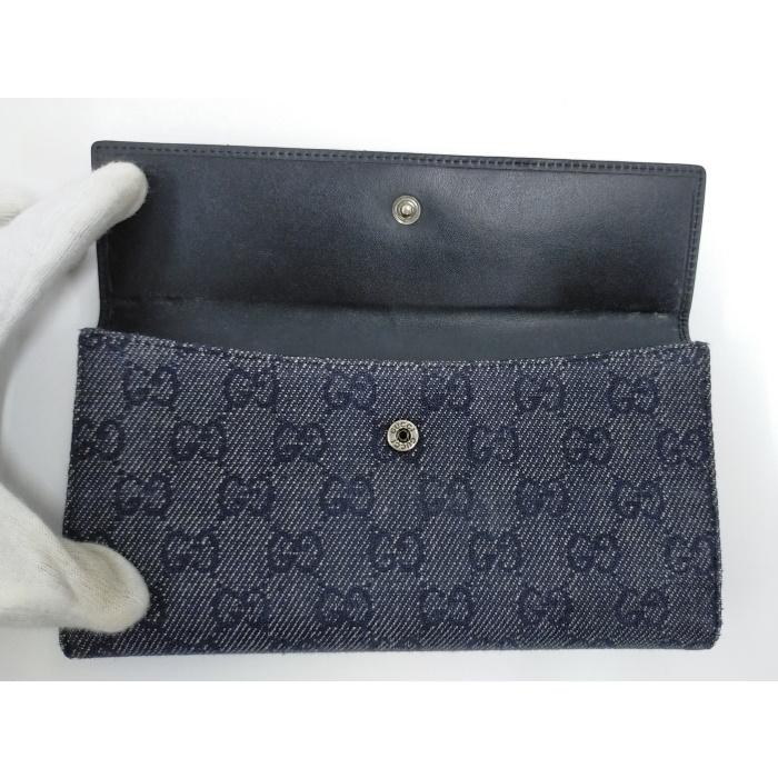 GUCCI 【中古】GUCCI Wホック長財布 ジャッキー金具 GG