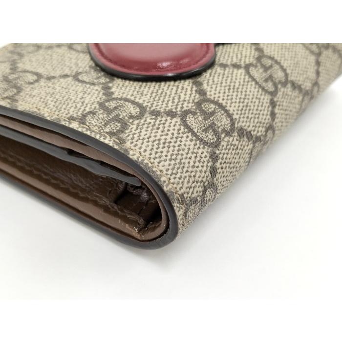 GUCCI カードケース 二つ折り財布 ハートモチーフ GGスプリーム GUCCI カードケース 二つ折り財布 ハートモチーフ GGスプリーム