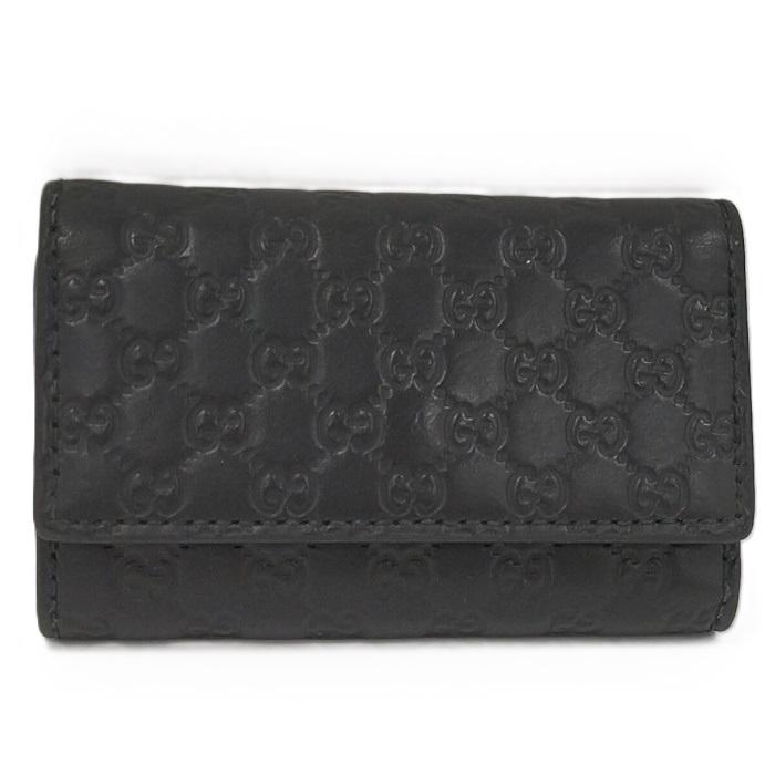 GUCCI（グッチ） GUCCI 6連キーケース マイクログッチシマ ブラック
