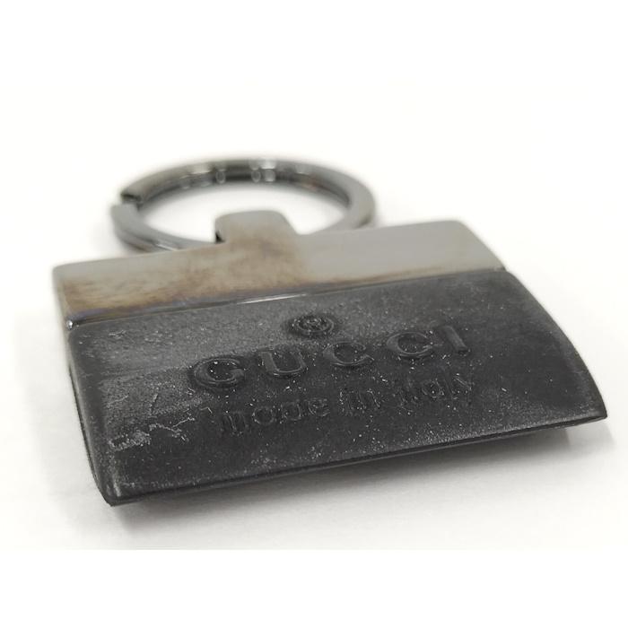 GUCCI（グッチ） キーホルダー キーリング ラバー ブラック 093706