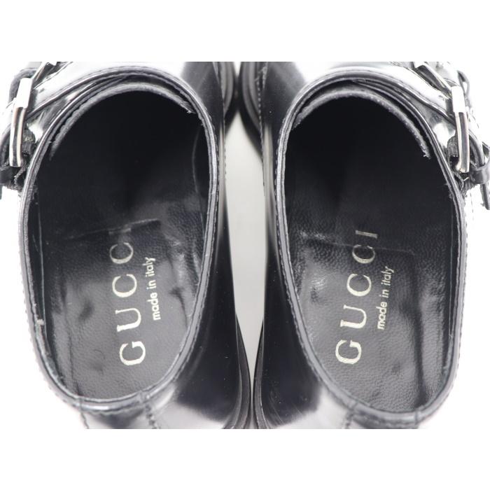 GUCCI 【中古】グッチ ビジネスシューズ ダブルモンクストラップ