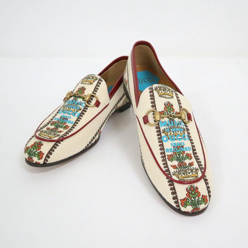 GUCCI グッチ 100周年 ホースビットアクセントジャガードローファー 8