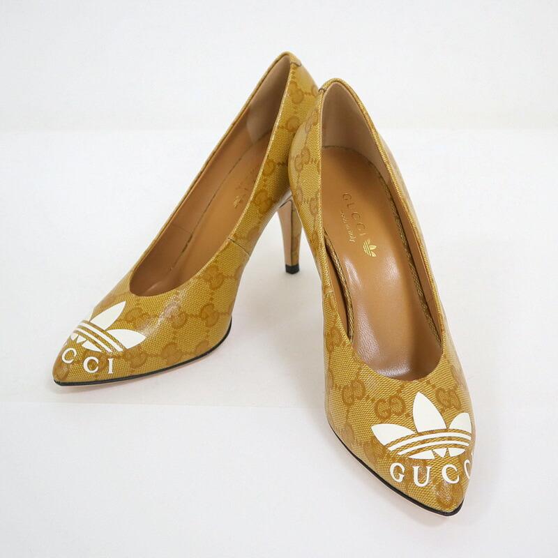 GUCCI グッチ×アディダス ハイヒールパンプス GGクリスタル 702221