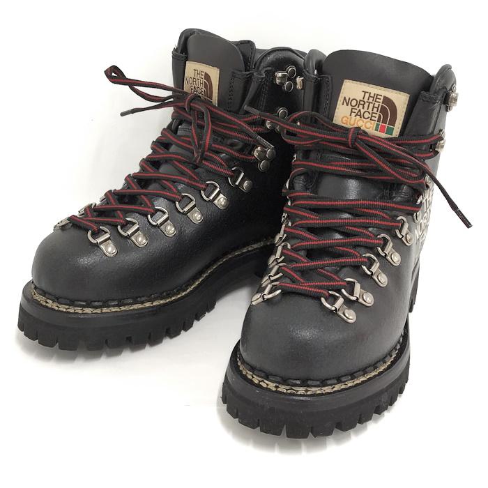 GUCCI THE NORTH FACE コラボ トレッキングブーツ 表記サイズ36 レザー 