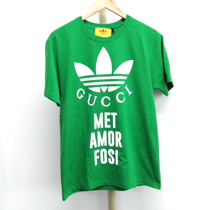 GUCCI ADIDASコラボ Tシャツ グリーン 表記サイズXXS 717422 : JJ 