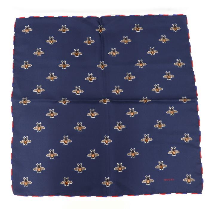 GUCCI 【中古】グッチ ハンカチ ポケットチーフ ネイビー ビー GUCCI 【中古】グッチ ハンカチ ポケットチーフ ネイビー ビー