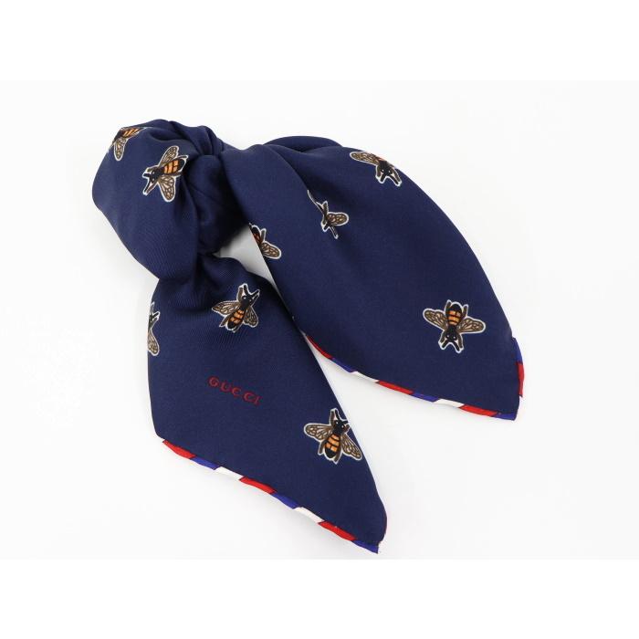 GUCCI 【中古】グッチ ハンカチ ポケットチーフ ネイビー ビー GUCCI 【中古】グッチ ハンカチ ポケットチーフ ネイビー ビー
