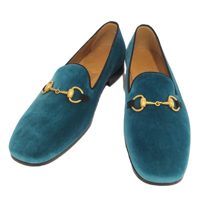 GUCCI（グッチ） ローファー ホースビット ベロア ブルー 718888 : JJ