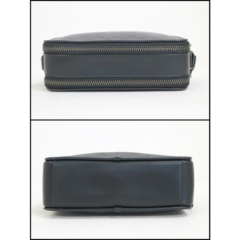 A4可 美品 コーチ PVC ショルダーバッグ シグネチャー ファスナー 黒 COACH コーチ クロスボディ・ショルダーバッグ シグネチャー ブラック