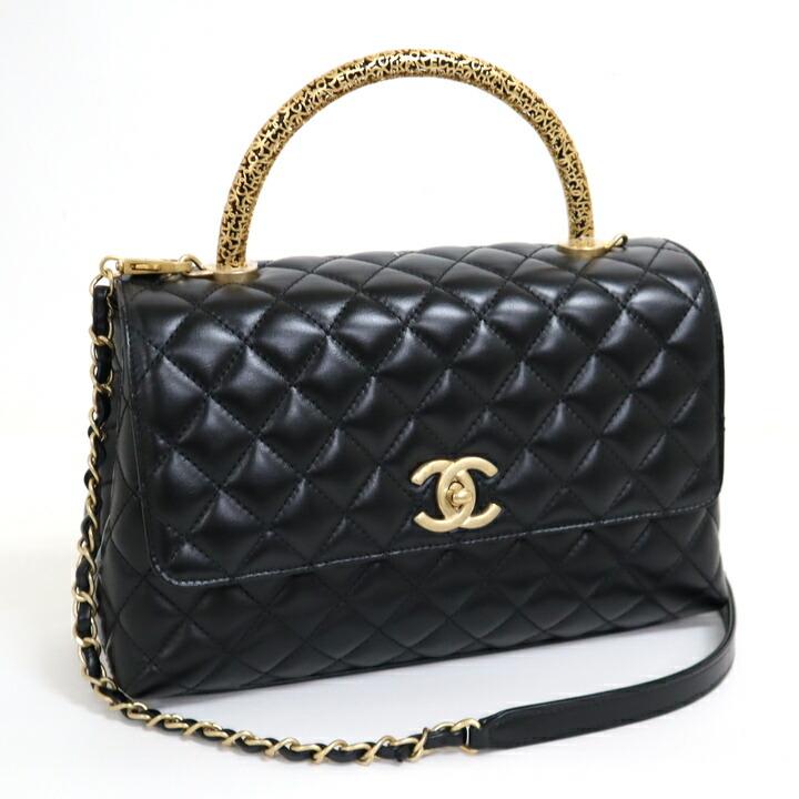 CHANEL シャネル ココハンドル29 チェーンショルダーバッグ ブラック