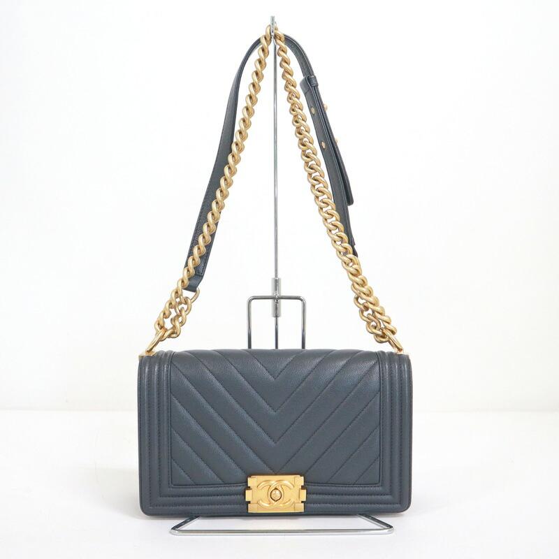 CHANEL シャネル ボーイシャネル Vステッチ チェーンショルダー
