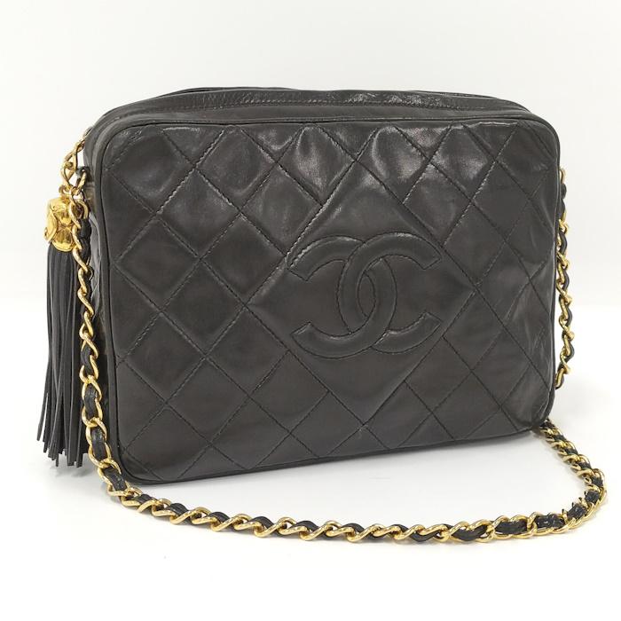 CHANEL ココマーク ラムスキン フリンジ タッセル ショルダーバッグ