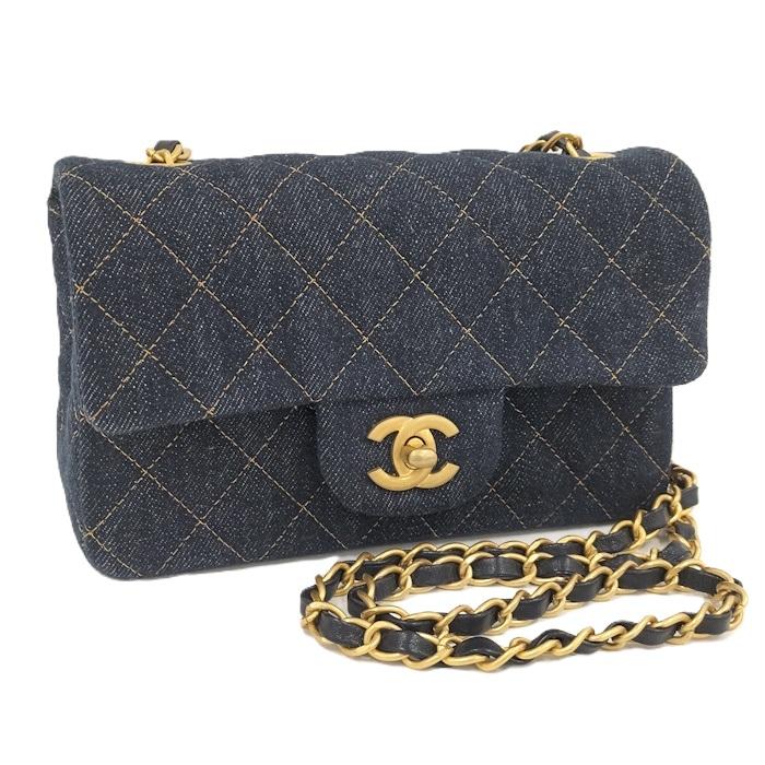 CHANEL（シャネル） マトラッセ20 ショルダーバッグ デニム ネイビー系