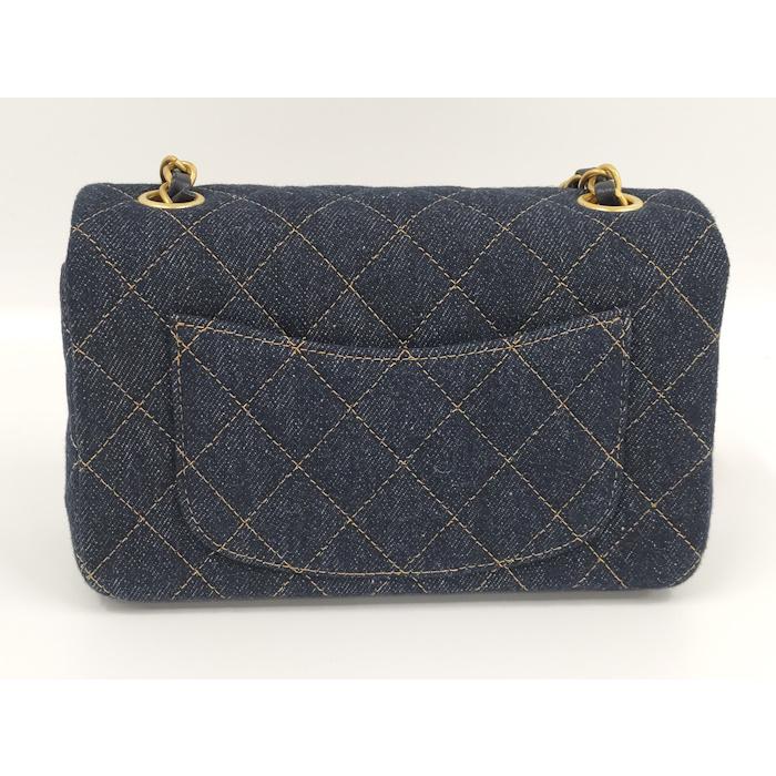 CHANEL マトラッセ20 ショルダーバッグ デニム ネイビー系 A69900 CHANEL（シャネル） マトラッセ20 ショルダーバッグ デニム ネイビー系