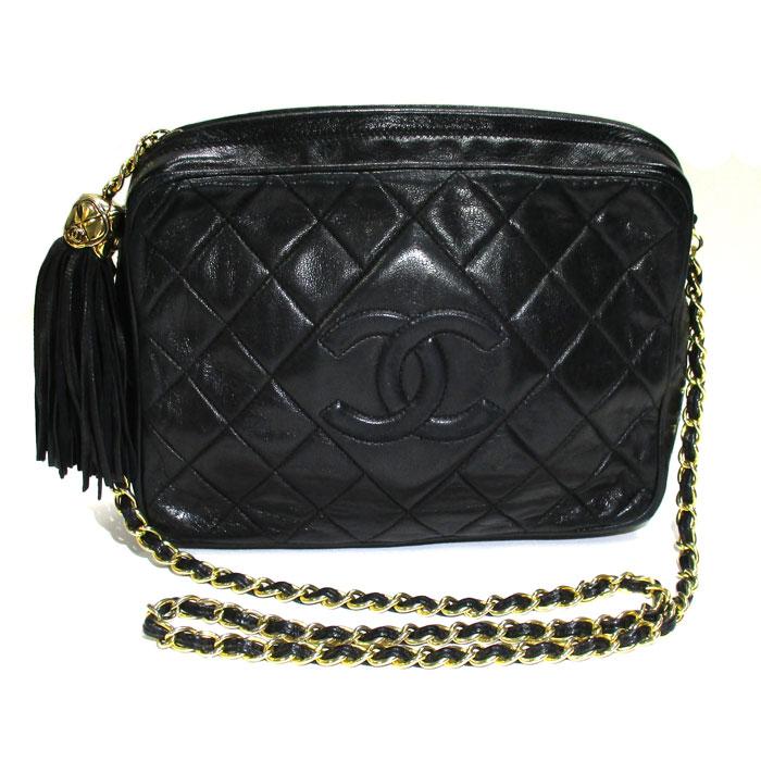 マトラッセ 【中古】シャネル チェーン ショルダーバッグ フリンジ  