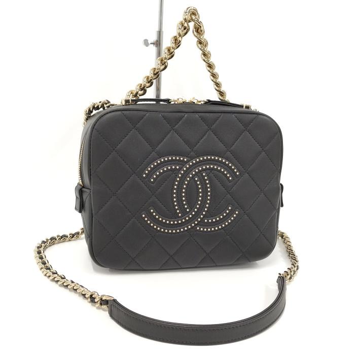 CHANEL 【中古】CHANEL マトラッセ スタッズ チェーンショルダーバッグ 
