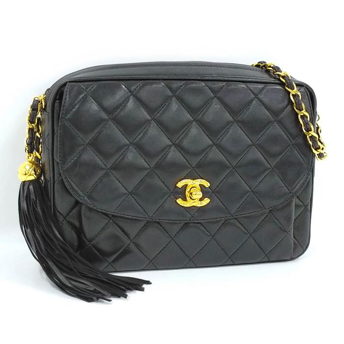 CHANEL 【中古】CHANEL チェーンショルダーバッグ マトラッセ タッセル 