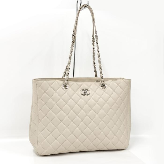 CHANEL ラージトートバッグ ココマーク レザー アイボリー A91046 : JJ 