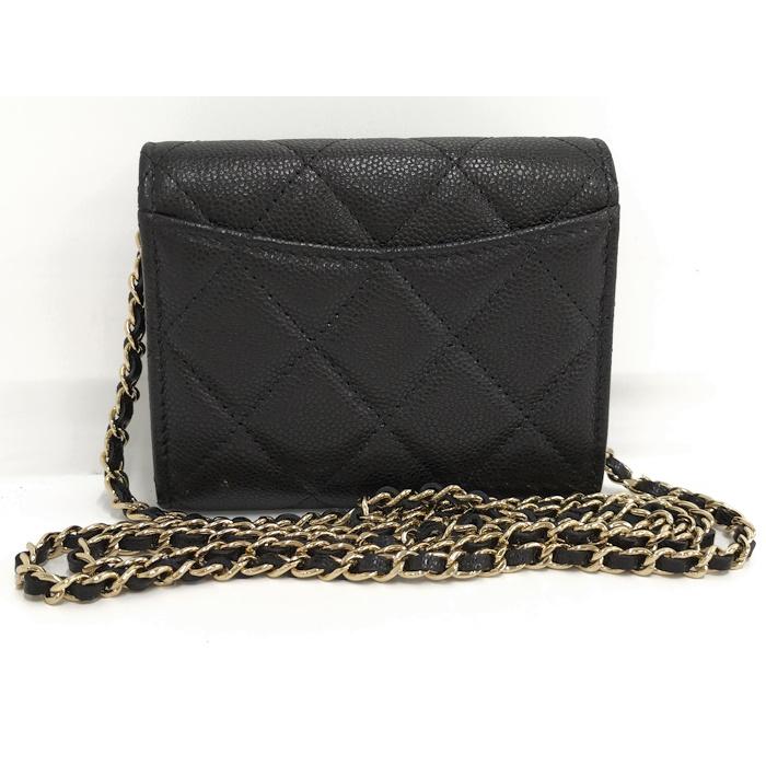 CHANEL（シャネル） チェーンウォレット キャビアスキン レザー