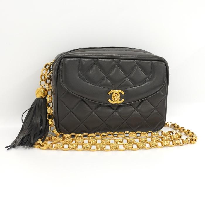 CHANEL 【中古】CHANEL ダイアナ チェーン ショルダーバッグ フリンジ  