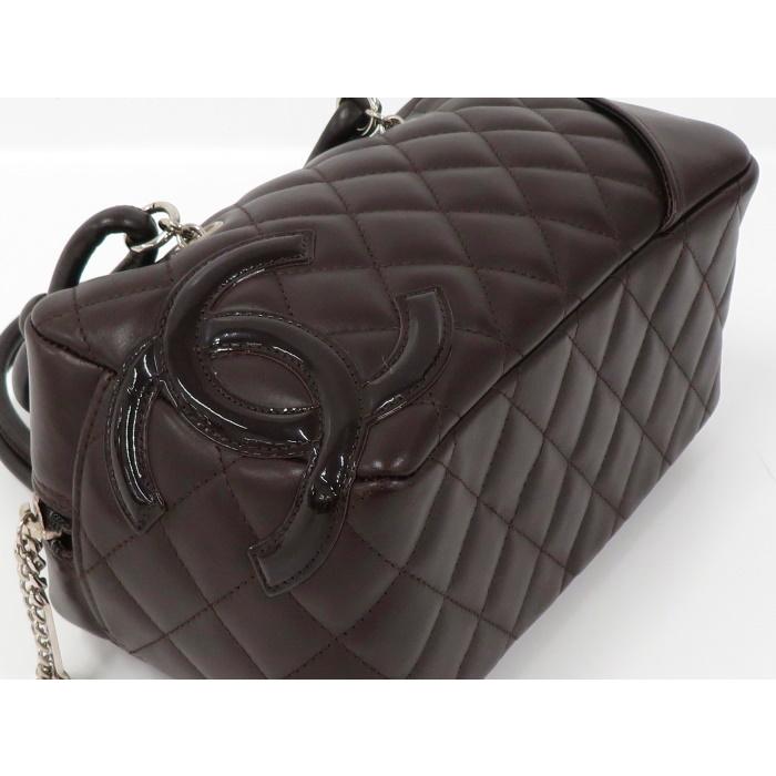 CHANEL 【中古】シャネル ミニボーリングバッグ カンボンライン  