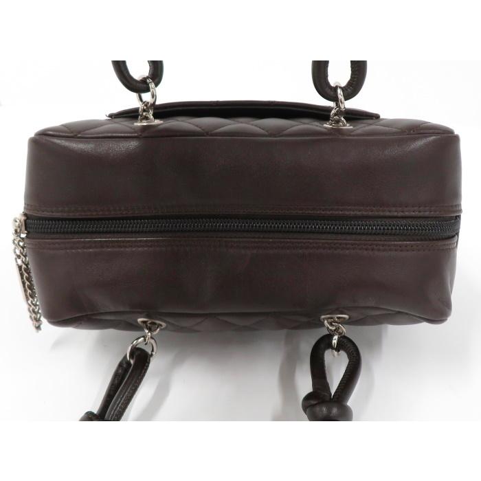 CHANEL 【中古】シャネル ミニボーリングバッグ カンボンライン  