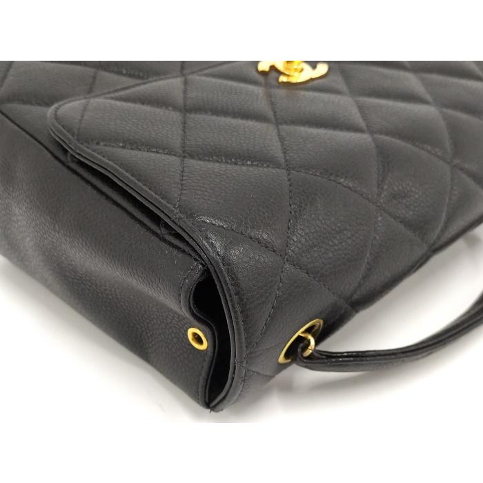 【中古】CHANEL トップハンドルバッグ レザー ブラック｜jjcollection2008｜04