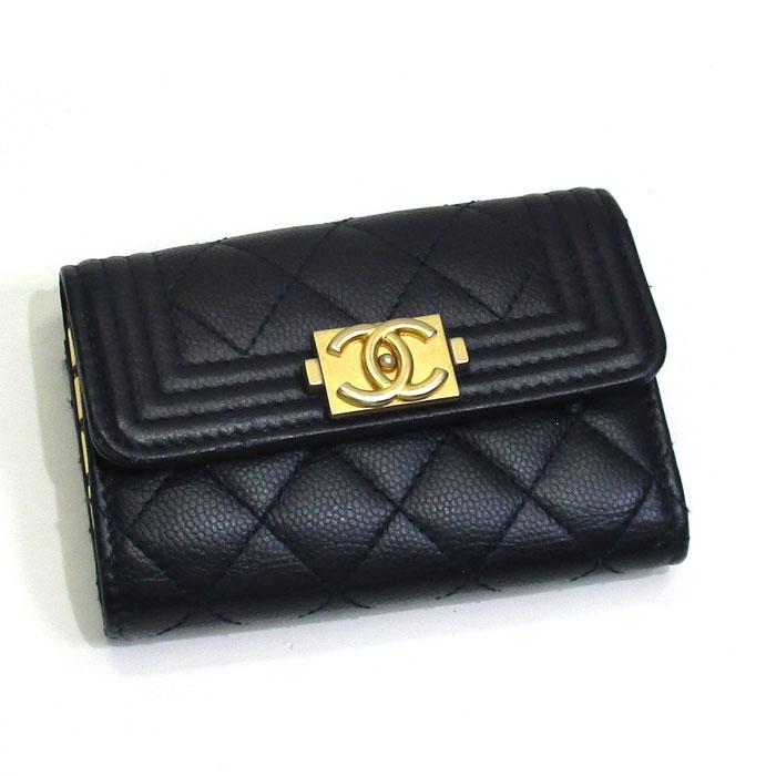 キャビアスキン 【中古】CHANEL ボーイ シャネル 4連 キーケース キャビアスキン 【中古】CHANEL ボーイ シャネル 4連 キーケース