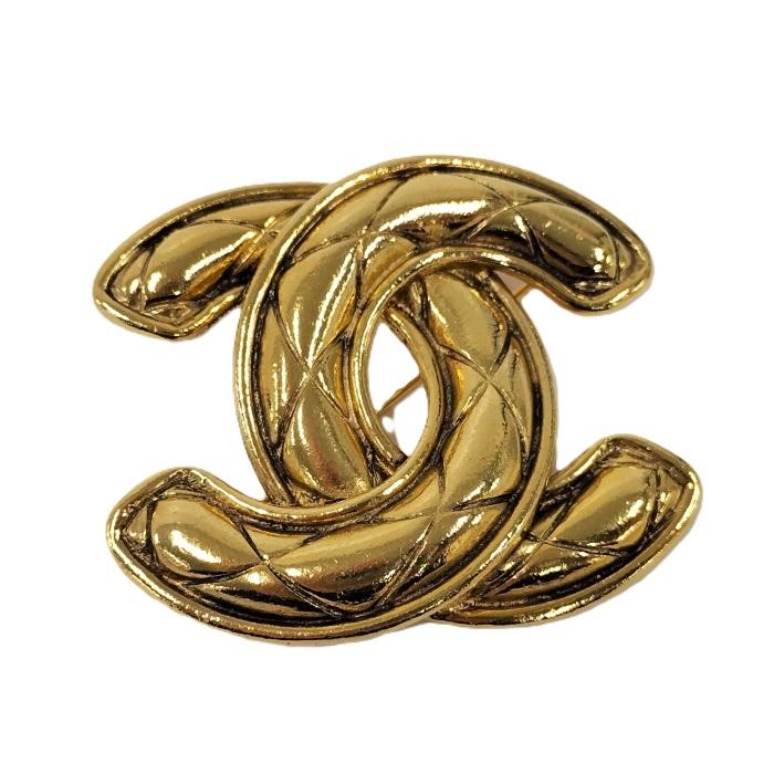 ★CHANEL ブローチ シャネル マトラッセブローチ ゴールドカラー CHANEL ブローチ マトラッセ ゴールド GP 1152 : JJコレクション