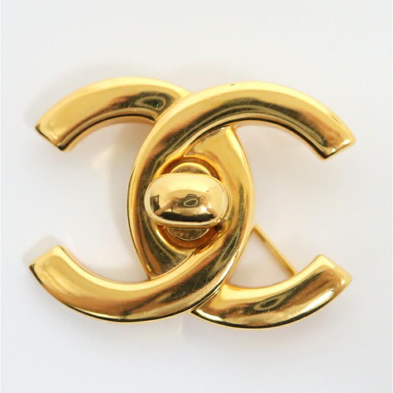 CHANEL シャネル ブローチ ヴィンテージ ココマーク ターンロック