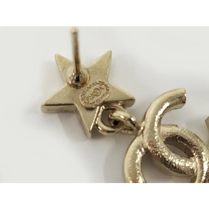 CHANEL 【中古】CHANEL ピアス ココマーク スター 星 ライン