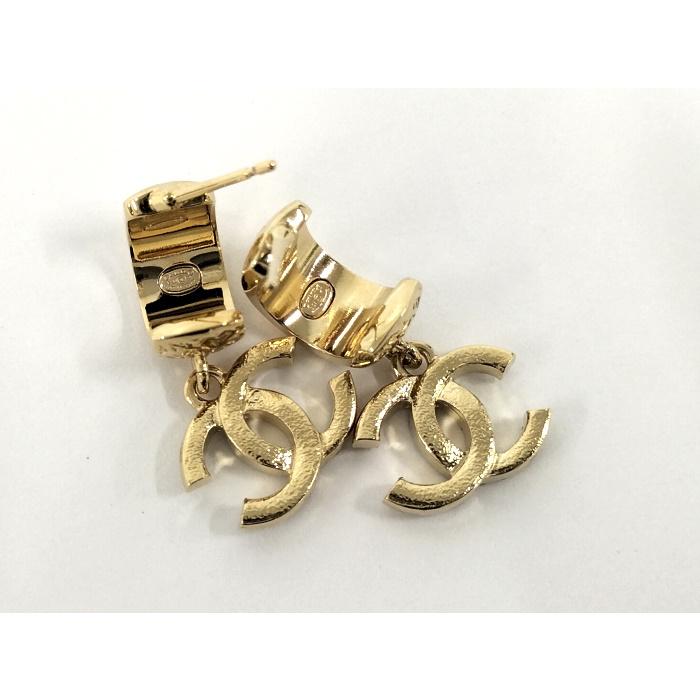CHANEL ピアス シャネルロゴ ココマーク ラインストーン GP CHANEL ピアス シャネルロゴ ココマーク ラインストーン GP