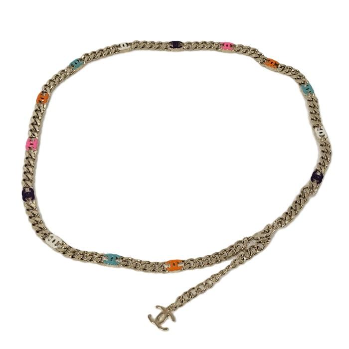 CHANEL マルチカラー ココマーク チェーンベルト CHANEL（シャネル） チェーンベルト ココマーク マルチカラー GP B24C