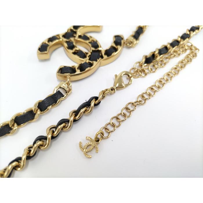 CHANEL ネックレス ゴールド ブラック CHANEL シャネル ココマーク マトラッセ ヴィンテージ 3859 ネックレス