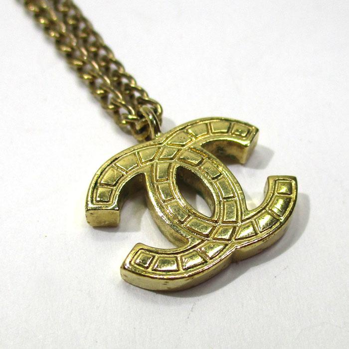 CHANEL 【中古】CHANEL ココマーク ペンダント ネックレス ゴールド  