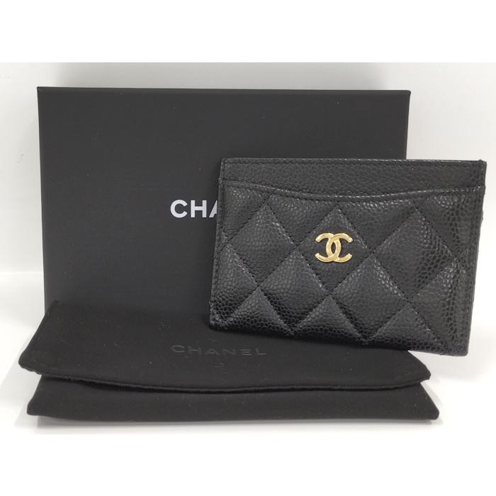 CHANEL マトラッセ カードケース キャビアスキン ブラック