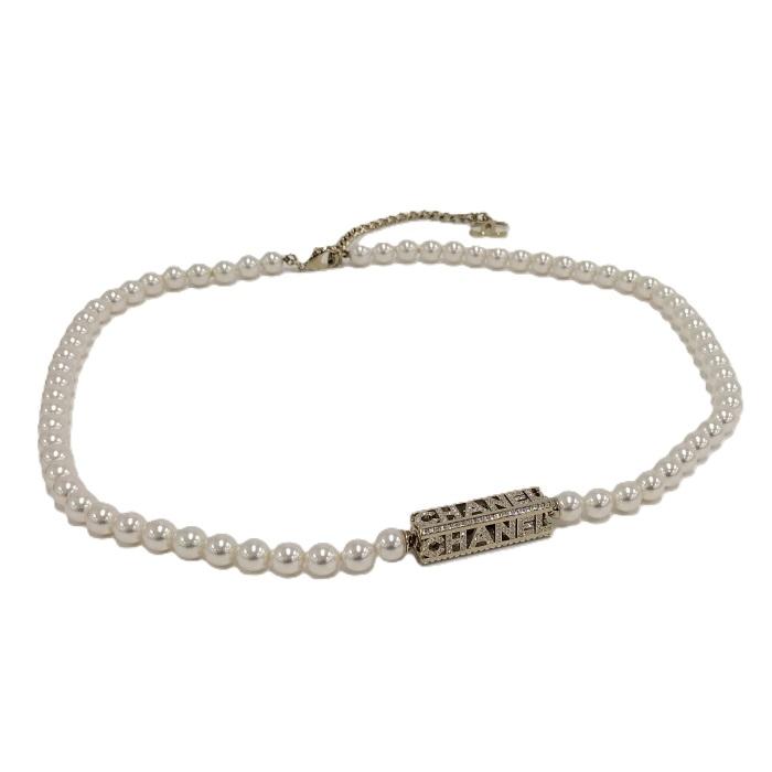 CHANEL（シャネル） ベルト ロゴ フェイクパール ラインストーン