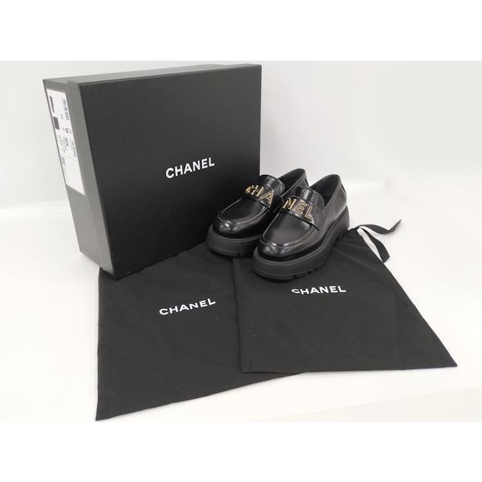 CHANEL ローファー レザー ブラック 表記36 G45788 : JJ CHANEL ローファー レザー ブラック 表記36 G45788 : JJ