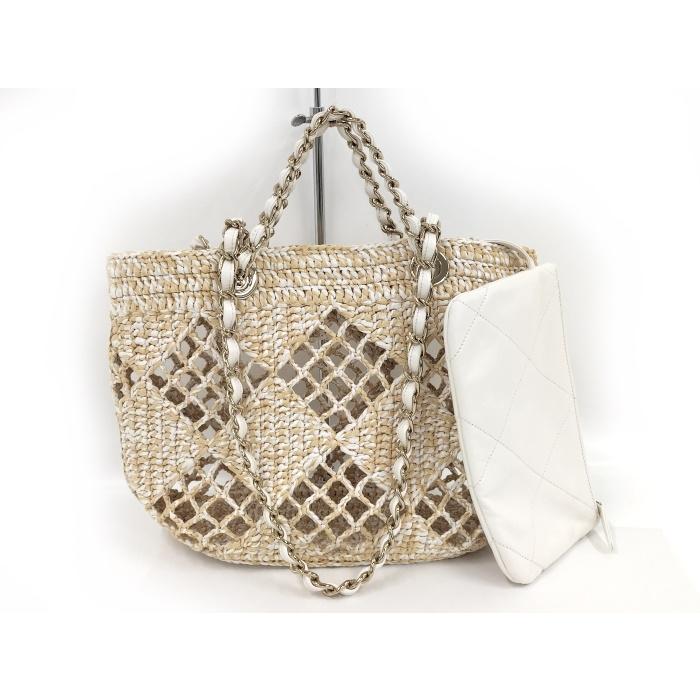 CHANEL ベージュ トートバッグ CHANEL】使いやすさ抜群◎シャネル トートバッグ ベージュ