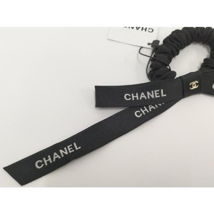 CHANEL（シャネル） シュシュ ココマーク ロゴ 髪留め リボン ブラック