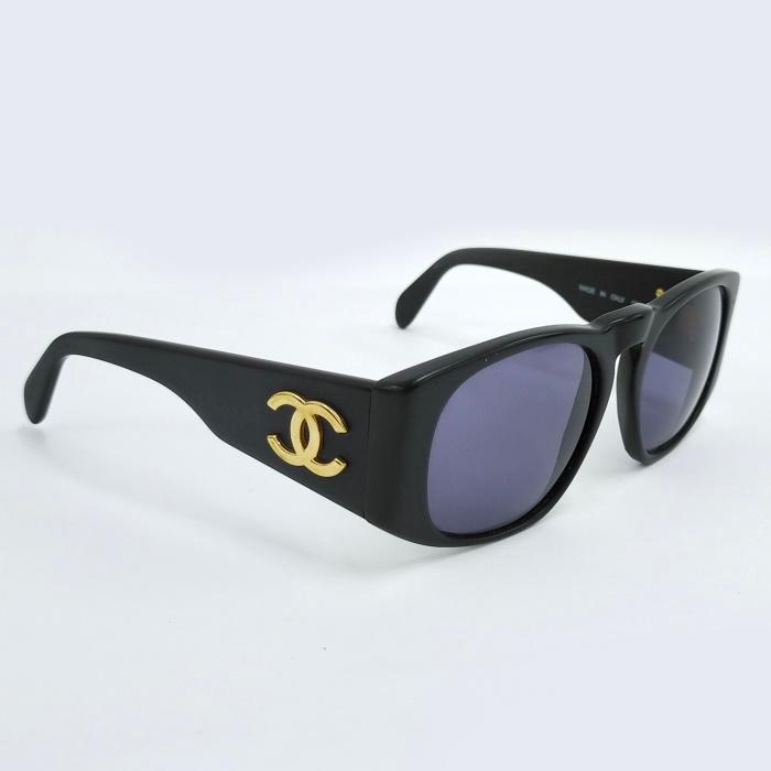 中古】CHANEL サングラス ココマーク プラスチック ブラック 0004 11  