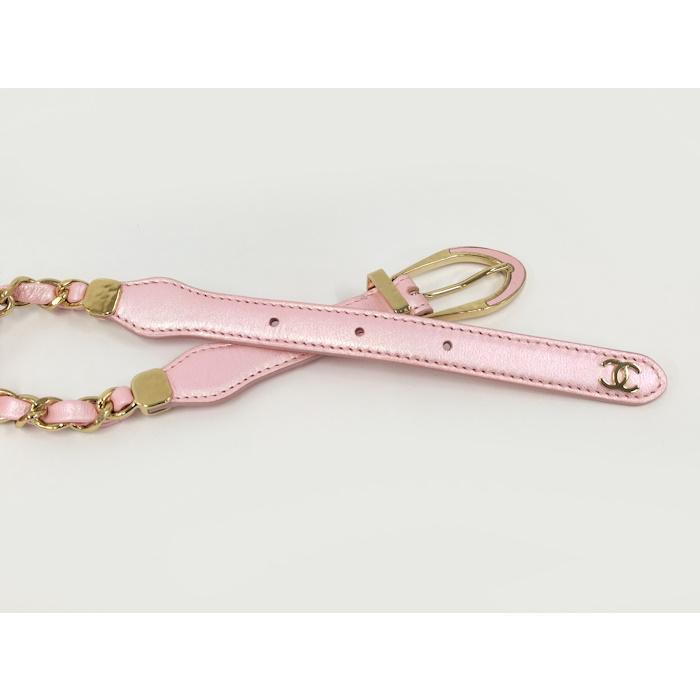 CHANEL（シャネル） ベルト チェーン レザー ピンク A24C : JJ